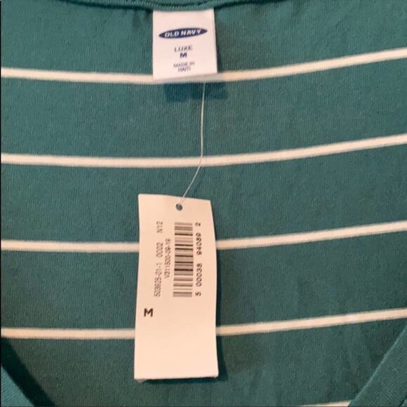 Teal Green & White Striped Old Navy Long Sleeve - Picture 7 of 9